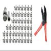 Evertech Professional Coaxial Crimping Tool + 50 Pcs BNC Male Crimp On Connector for Siamese RG59 view 1