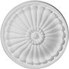 Ekena Millwork ROS03LO 3 1/8"OD Logan Round Rosette, 3 1/8"OD Logan Round Rosette, Primed view 1