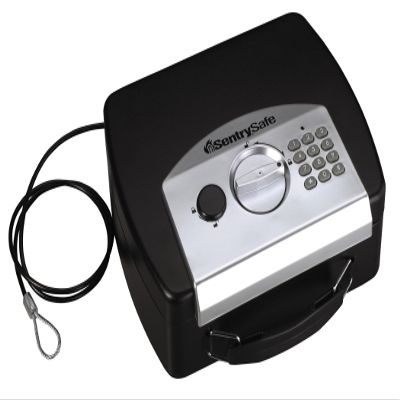 SentrySafe SENTRY P008E Compact Electronic Safe, Black, 1.9 x 9.8 x 7.1 inches