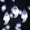 LEDMOMO Halloween String Lights ,20ft 30-LED Ghost Solar Light String for Outdoor and Indoor Patio Garden Porch Party Decoration (Pure White) view 3