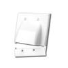 Vanco 120628X Hinged Bulk Cable Dual Gang Wall Plate (Black) view 1