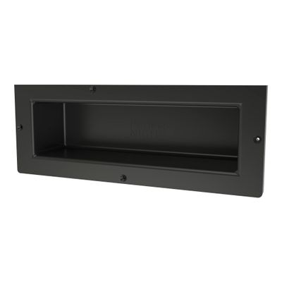 Tile Redi USA Niche Single Recessed Shower Shelf Black, One Inner Shelf, 16-Inch Width x 6-Inch Height x 4-Inch Depth (RN166S-BI)