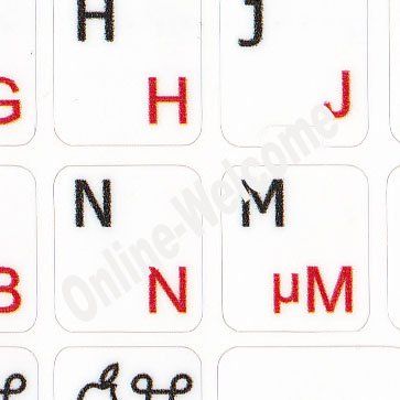 MAC Danish English Keyboard Sticker Sticker Non Transparent White for PC Laptop
