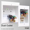 PowerBridge Solutions TWO-CK-16 Dual in-Wall Cable Management for Wall-Mount TVs, 16' PowerConnect Cable ,white view 2