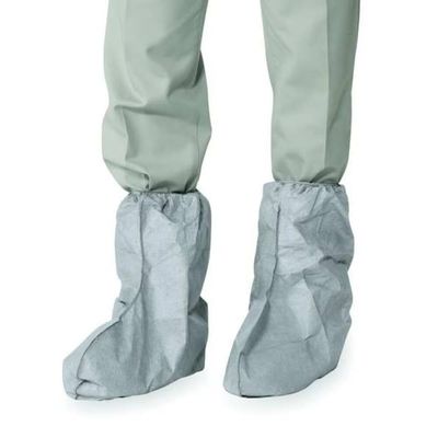 DuPont Tyvek 400 FC 18-Inch High Boot Cover with Skid-Resistant Sole and Serged Seams, Gray, One Size (Pack of 100)