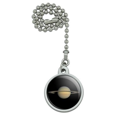 GRAPHICS & MORE Planet Saturn with Rings Solar System Ceiling Fan and Light Pull Chain