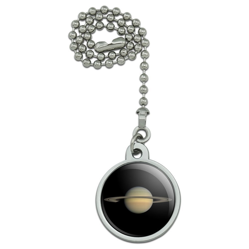 GRAPHICS & MORE Planet Saturn with Rings Solar System Ceiling Fan and Light Pull Chain