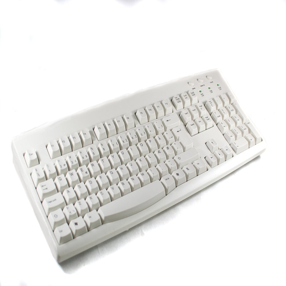Danish PS2 Ivory Keyboard With USB Adaptor