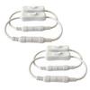 4pcs White dc Inline Switch Manual Inline DC Power Switch Extension Cable Male to Female 5.5mm x 2.1mm Barrel for LED Strip 50503528,2835, Light and Other Low Voltage Applica tions 30cm/11.81inch view 1