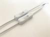 4pcs White dc Inline Switch Manual Inline DC Power Switch Extension Cable Male to Female 5.5mm x 2.1mm Barrel for LED Strip 50503528,2835, Light and Other Low Voltage Applica tions 30cm/11.81inch view 4