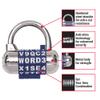 Master Lock Padlock, Set Your Own Word Combination Lock, 2-1/2 in. Wide, Black, 1534DBLK view 2