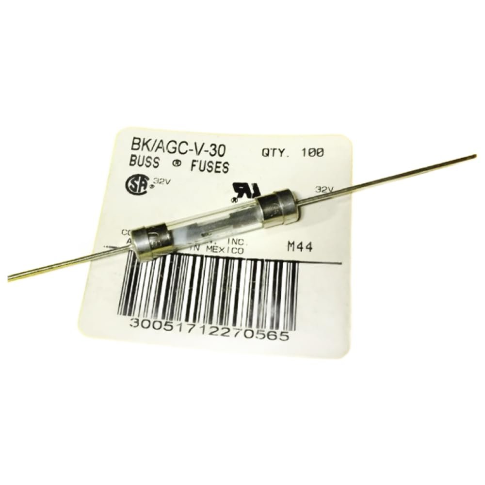 AVLIS-CO 5pcs BK/AGC-V-30 AGC-V-30 Fuse Glass 30A 32VAC 3AB 3AG