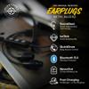 Plugfones Liberate 2.0 Bluetooth Earplug Headphones - Wireless Bluetooth in-Ear Earplug Earbuds - 29 dB Noise Reduction Headphones with Noise Isolating Mic and Controls (Black & Gray) view 3