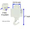 Direct-Lighting H System Track Adapter with Hook H870-WH (White) view 4