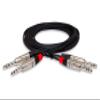 Hosa HSS-001.5X2 Pro Stereo Interconnect, Dual REAN 1/4" TRS to Same, 1.5 Feet view 1