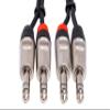 Hosa HSS-001.5X2 Pro Stereo Interconnect, Dual REAN 1/4" TRS to Same, 1.5 Feet view 4