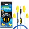Plugfones Guardian Plus in-Ear Earplug Earbud Hybrid - Noise Reduction in-Ear Headphones with Noise Isolating Mic and Controls (Yellow & Blue) view 1
