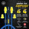 Plugfones Guardian Plus in-Ear Earplug Earbud Hybrid - Noise Reduction in-Ear Headphones with Noise Isolating Mic and Controls (Yellow & Blue) view 2
