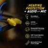 Plugfones Guardian Plus in-Ear Earplug Earbud Hybrid - Noise Reduction in-Ear Headphones with Noise Isolating Mic and Controls (Yellow & Blue) view 3