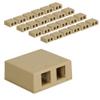 ICC 2-Port Surface Mount Box for Slim/Wide Keystone Jacks, Ivory, 25-Pack view 1