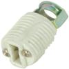 Satco 80-1582 Threaded G-9 Porcelain Light Socket, Push-In Terminals, 0.12" IP Hickey Inside Extrusion, Double Leg, 250V, 660W view 1