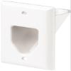 Eaton 35M1W-SP-L 1-Gang Recessed Multimedia Cable Wall Plate, White view 1