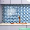 Bleucoin Jaipur Peel and Stick Tile for Kitchen Backsplash Self-Adhesive Easy DIY Wall Tiles for Bathroom, Laundry Renter-Friendly Home Decor Solution (44, Ink, 3''x3'') view 3