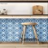 Bleucoin Jaipur Peel and Stick Tile for Kitchen Backsplash Self-Adhesive Easy DIY Wall Tiles for Bathroom, Laundry Renter-Friendly Home Decor Solution (44, Ink, 3''x3'') view 4