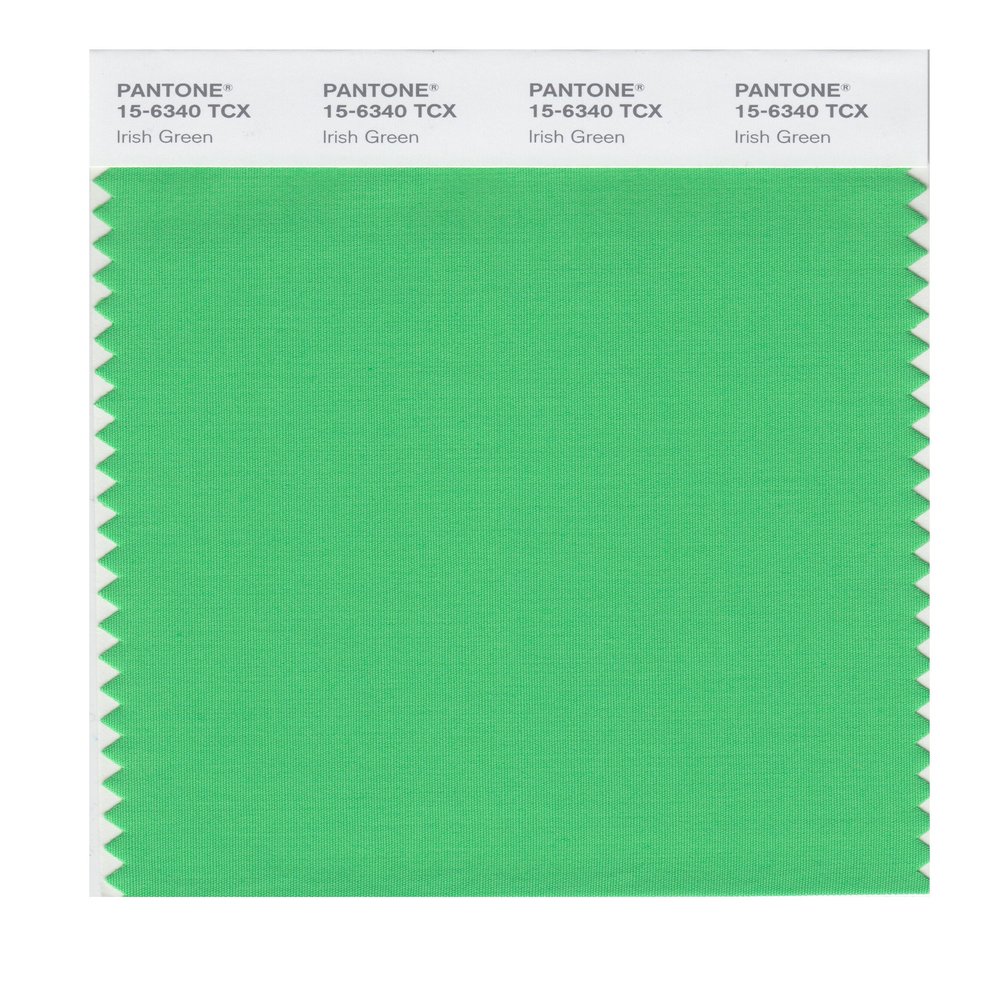 PANTONE SMART 15-6340X Color Swatch Card, Irish Green