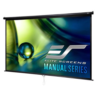 Elite Screens Manual Series, 80-INCH Pull Down Manual Projector Screen with AUTO LOCK, Movie Home Theater 8K / 4K Ultra HD 3D Ready, 2-YEAR WARRANTY, M80UWH, 16:9, Black