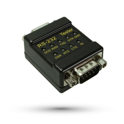 CABLEMAX RS-232 LED Link Signal Tester - DB-9 Male to DB-9 Female Connections for Serial Communication Monitoring
