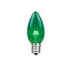 Novelty Lights Christmas Replacement Bulbs - Outdoor Individual Bulbs for Events, Holiday Parties, Patios, and More - C7/E12 Candelabra Base, 5 Watt Lights (Green, 25 Pack) view 1