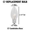 Novelty Lights Christmas Replacement Bulbs - Outdoor Individual Bulbs for Events, Holiday Parties, Patios, and More - C7/E12 Candelabra Base, 5 Watt Lights (Green, 25 Pack) view 3