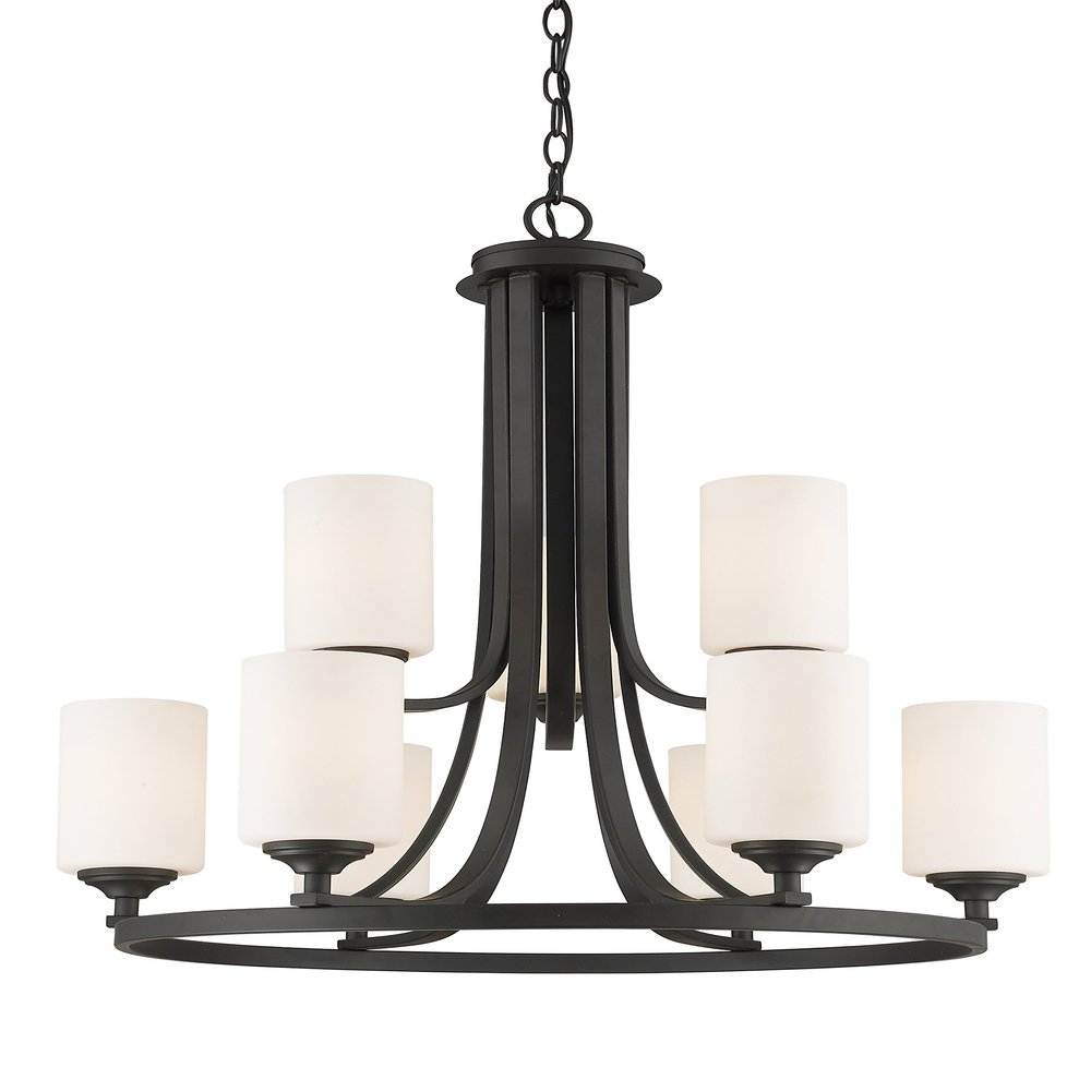 Z-Lite 435-9BRZ 9 Light Chandelier, Bronze