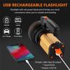 CSNDICE Flashlights High Lumens, Spotlight Flashlights, IPX5 Waterproof Flashlight, Rechargeable Spotlight with Shoulder Strap for Camping Hunting Emergencies Outdoor (Gold) view 3