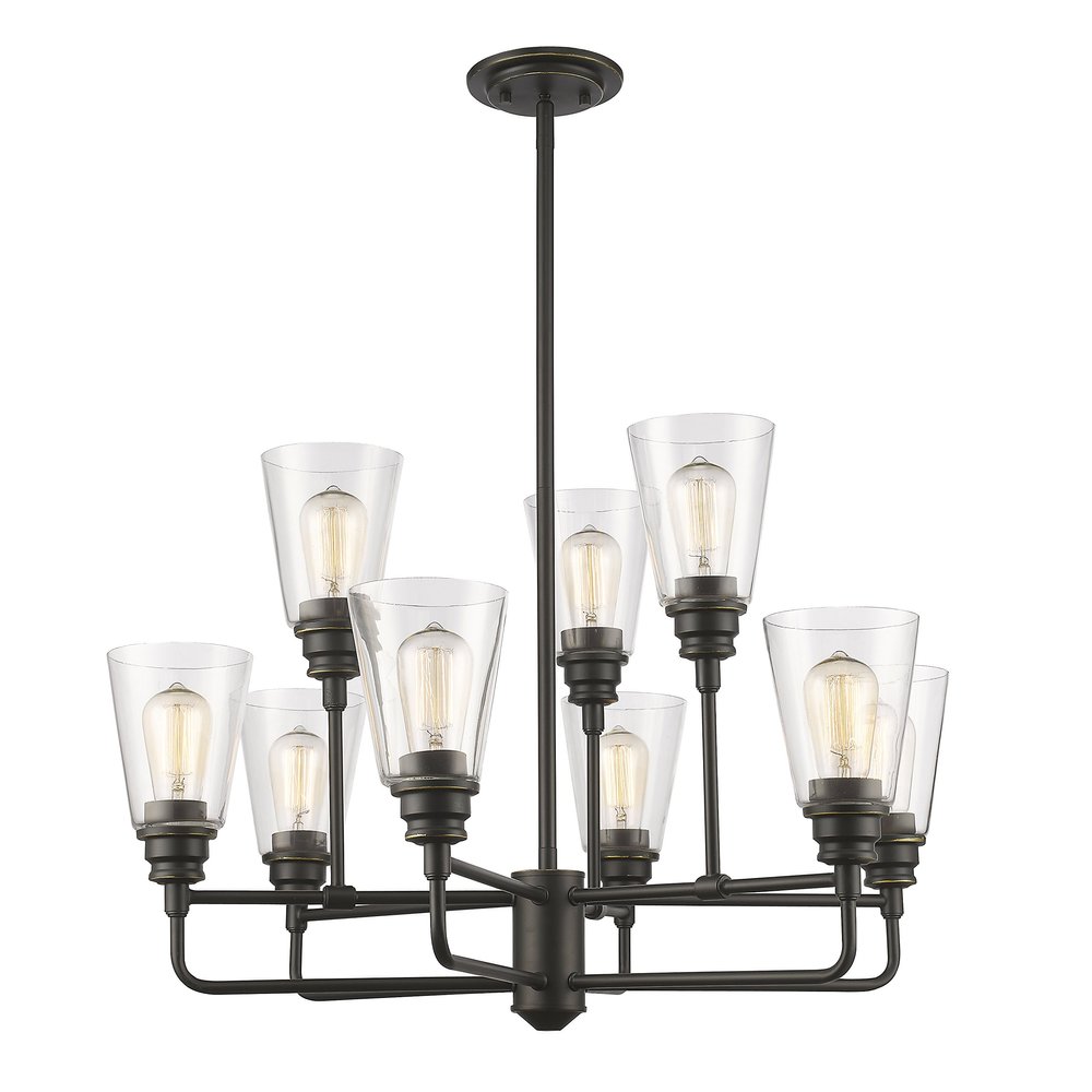 Z-Lite 428-9-OB 9 Light Chandelier, Olde Bronze
