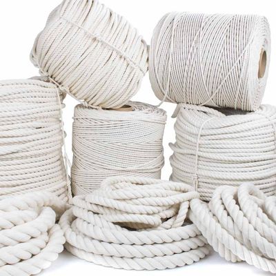GOLBERG Twisted 100% Natural Cotton Rope - White Cotton Rope - (5/32 Inch x 10 Feet)