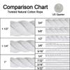 GOLBERG Twisted 100% Natural Cotton Rope - White Cotton Rope - (5/32 Inch x 10 Feet) view 4