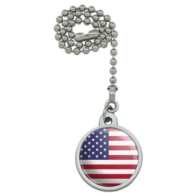 GRAPHICS & MORE United States of America American USA Flag Ceiling Fan and Light Pull Chain