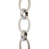 RCH Hardware CH-14-SN Decorative Solid Brass Chain for Hanging, Lighting - Ovals with Circular Connecting Rings & Unwelded Links (1 Foot) view 1