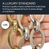 RCH Hardware CH-14-SN Decorative Solid Brass Chain for Hanging, Lighting - Ovals with Circular Connecting Rings & Unwelded Links (1 Foot) view 3