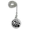 GRAPHICS & MORE Zebra Print Black White Ceiling Fan and Light Pull Chain view 1