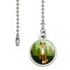 GRAPHICS & MORE Geometric Orange Fox Ceiling Fan and Light Pull Chain view 2