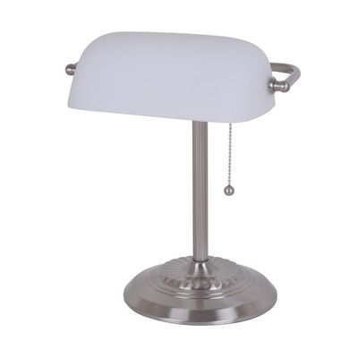 Catalina Lighting Traditional Desk Lamp, White, Smart Home Capable for Home Office, Dorm, Apartment, Corded with Adjustable Lighting, 13.5"