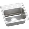 Elkay LRAD1716502 18 Gauge/17" x 16" x 5" Single Bowl Top Mount Kitchen 2 Hole Sink, Stainless Steel view 1