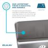 Elkay LRAD1716502 18 Gauge/17" x 16" x 5" Single Bowl Top Mount Kitchen 2 Hole Sink, Stainless Steel view 2
