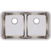 Elkay ELUHAQD3218 Lustertone Classic Equal Double Bowl Undermount Stainless Steel Sink with Aqua Divide view 1