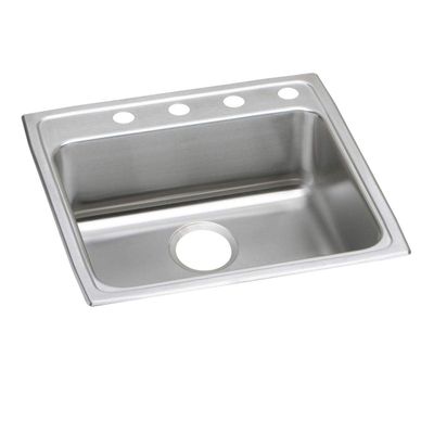 Elkay LRAD2222451 1-Hole Gourmet 22-Inch x 22-Inch Drop-Inch Single Basin Stainless Steel Kitchen Sink