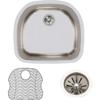 Elkay ELUH2118DBG Lustertone Classic Single Bowl Undermount Stainless Steel Sink Kit view 1