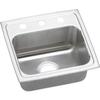 Elkay LRADQ1716503 18 Gauge Stainless Steel 17" x 16" x 5" Single Bowl Top Mount Kitchen Sink 3 Hole view 1